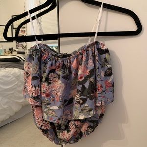 Lulus flowy strapless top